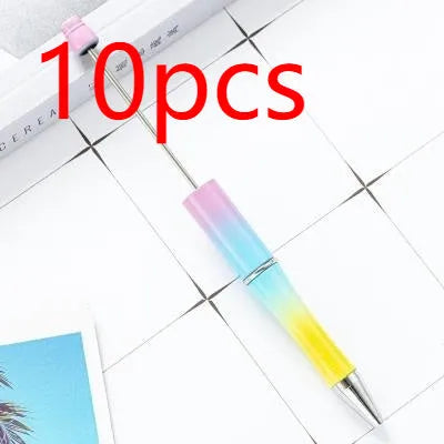 Rotating bead ballpoint pen in gradient colour with ABS plastic and steel wire construction