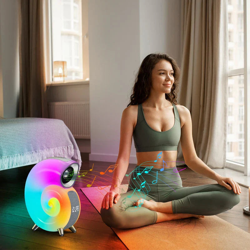Conch Smart Bluetooth Alarm Clock Wake-Up Lamp with RGB Lighting and Customizable Features