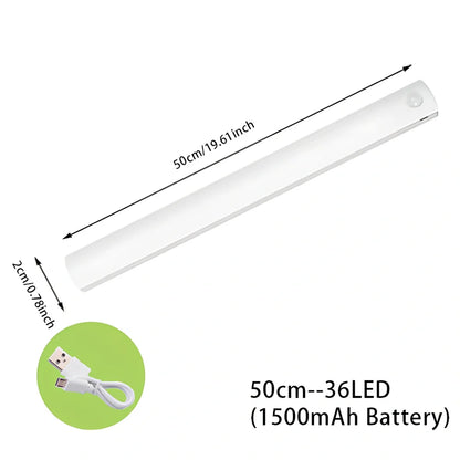 Stainless steel wireless LED motion sensor night light with magnetic wall mounting