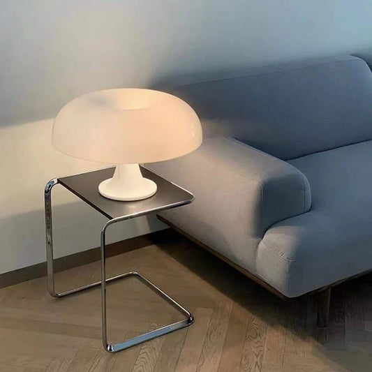 Nordic retro mushroom decorative lamp in white or orange with plastic construction