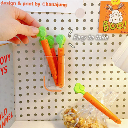Moisture-Proof Carrot Shaped Bag Clips for Sealing and Organizing Food Bags