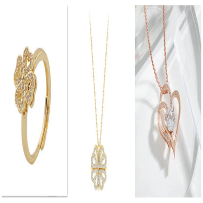 Elegant four-leaf clover necklace with magnetic and detachable design for versatile styling