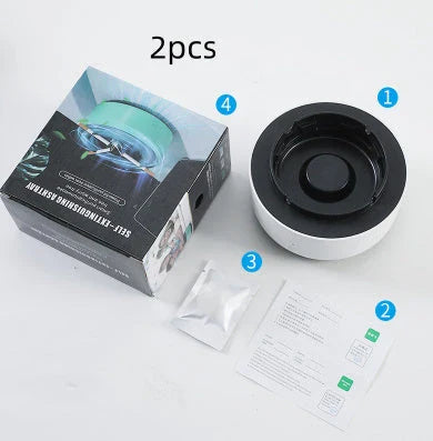 Compact and Powerful Smoke Eliminating Air Purifier Ashtray for Cars - Freshens Driving Experience with Negative Ion Technology