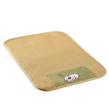 Cooling rattan pet mat for dogs and cats, summer comfort sleeping mat