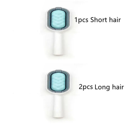 Green plastic pet hair removal comb with disposable wipes for cats and dogs