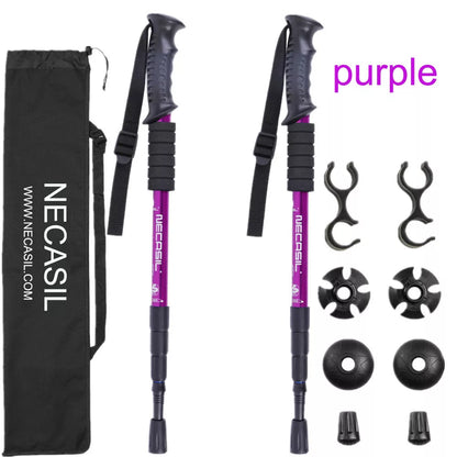 Newcastle Four-section Trekking Straight Trekking Poles in adjustable lengths for hiking