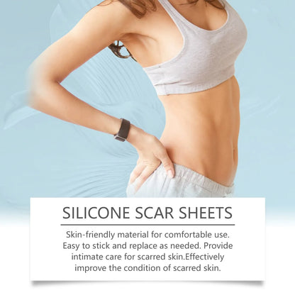 Roll of silicone scar paster sheets with mint leaf ingredient for scar treatment