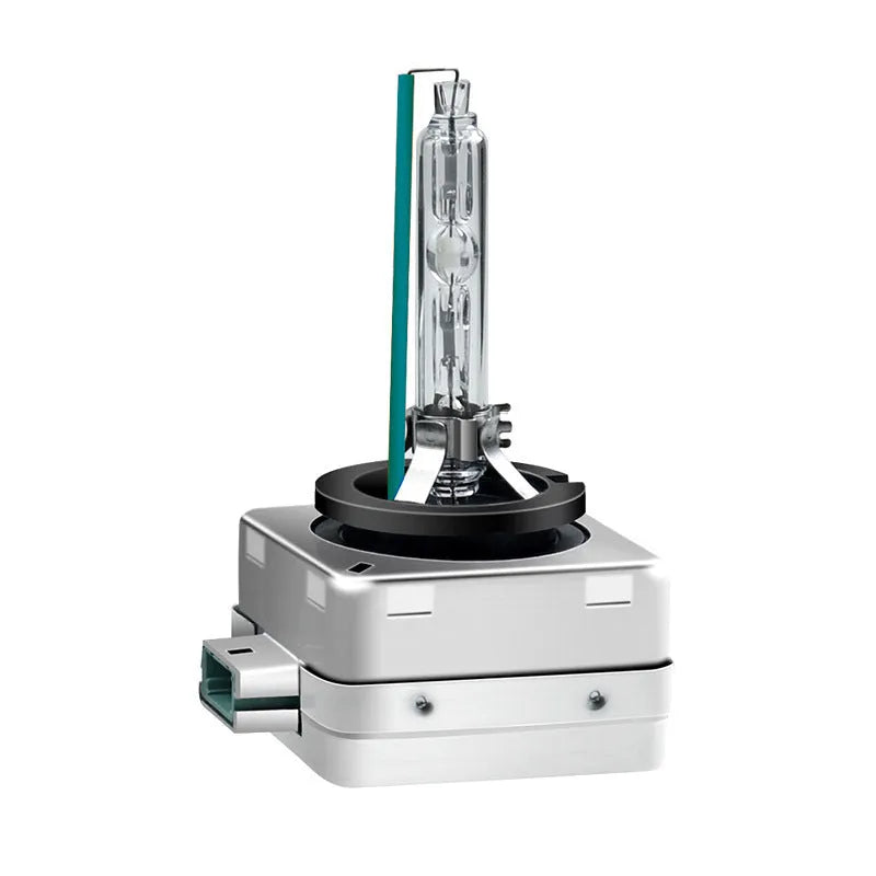 Xenon automotive headlight bulb with aluminium alloy shell and quartz tube for D1S and D1R fittings
