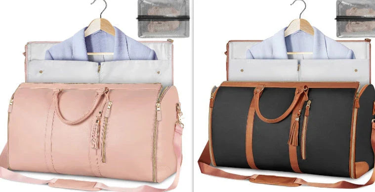 Spacious Travel Duffel Bag - Versatile Women's Handbag with Folding Suit Compartment in Multiple Color Options