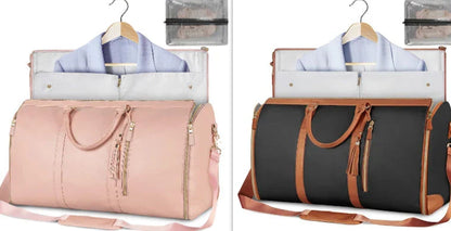 Spacious Travel Duffel Bag - Versatile Women's Handbag with Folding Suit Compartment in Multiple Color Options