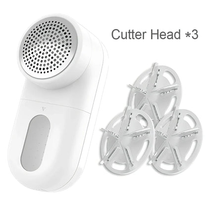 White plastic electric shaver with bulb removal function measuring 145mm length