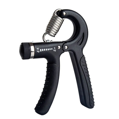 Adjustable counting hand gripper exerciser showing digital display and TPR handles in a selected colour.