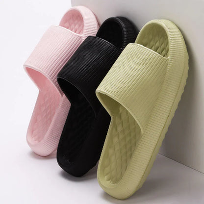 Comfy slip-on sandals with stylish rhombus pattern design, available in various colors and sizes
