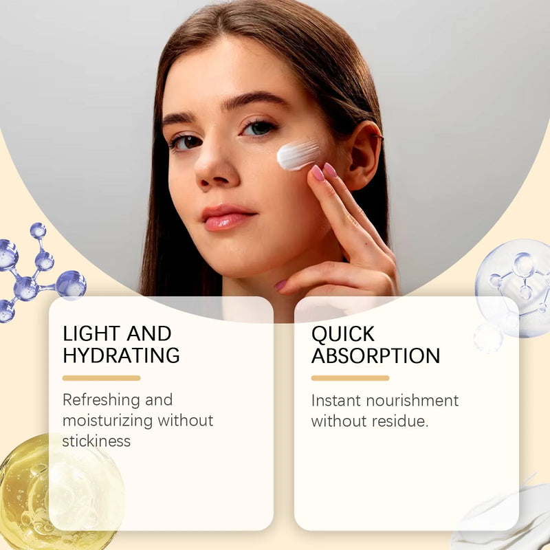 Mild Moisturising Protective Cream with Hyaluronic Acid and Rice Extract SPF Protection Daily Face Cream in 50g Tube