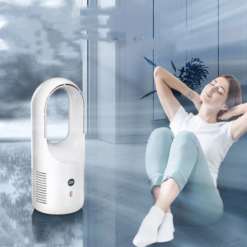Whisper-quiet cordless desk fan with adjustable 6-speed settings, compact design, and rechargeable USB power