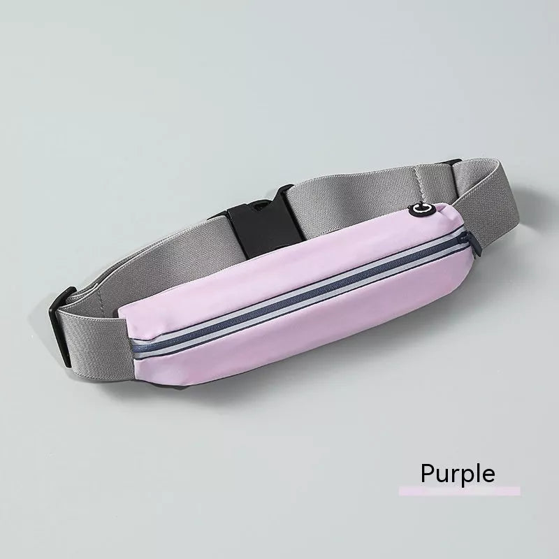 Waterproof nylon sports waist bag for outdoor activities in various colors