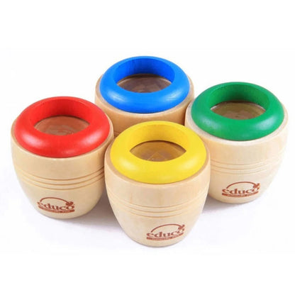 Wooden Magic Kaleidoscope toy for children with colorful patterns