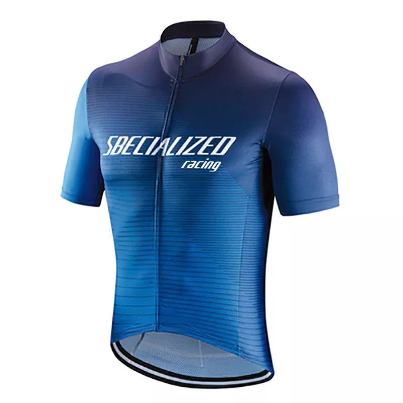 Men's summer mountain bike jersey suit with gel breathing pad in various colors