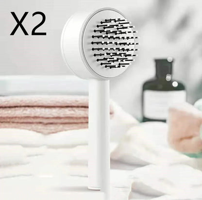 Luxurious hair massage comb with air-cushioned bristles for a soothing scalp experience and effortless styling