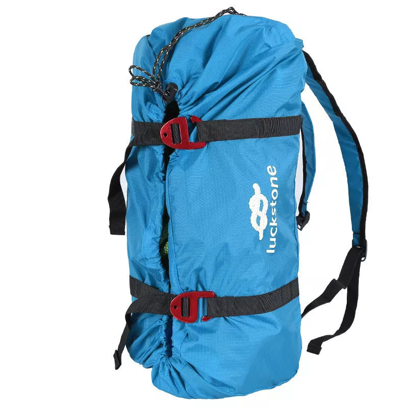 Outdoor climbing double shoulder rope bag in various colors