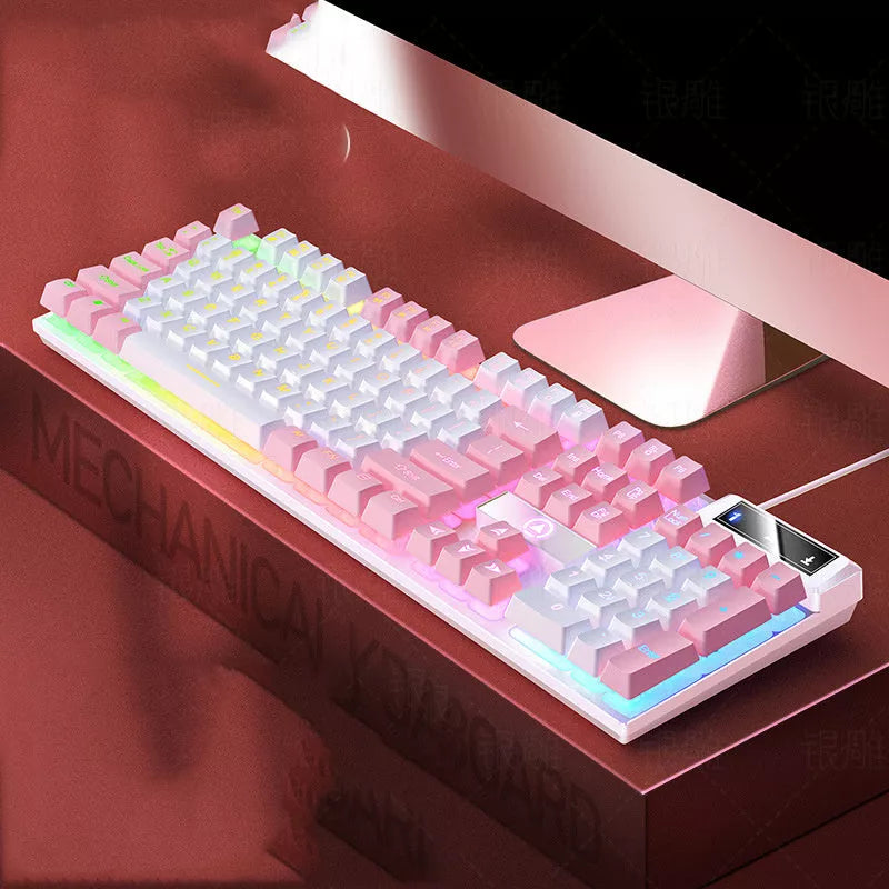 Wired computer keyboard in multiple colors for gaming and office use