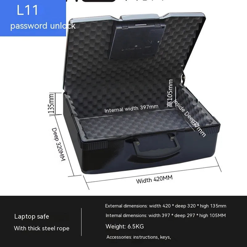 Portable mechanical combination lock password safe for personal valuables storage