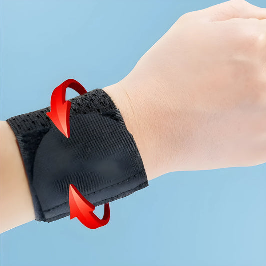 High elastic breathability athletic wristguard in black, grey, or pink colour for sports wrist support.