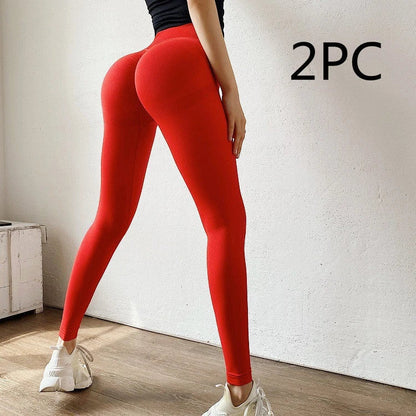 Flattering yoga pants with butt-lifting technology and push-up effect, available in multiple colors and sizes