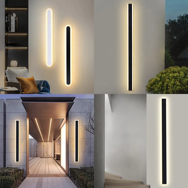 150cm outdoor LED straight wall lamp with wrought iron shell and IP65 waterproof rating