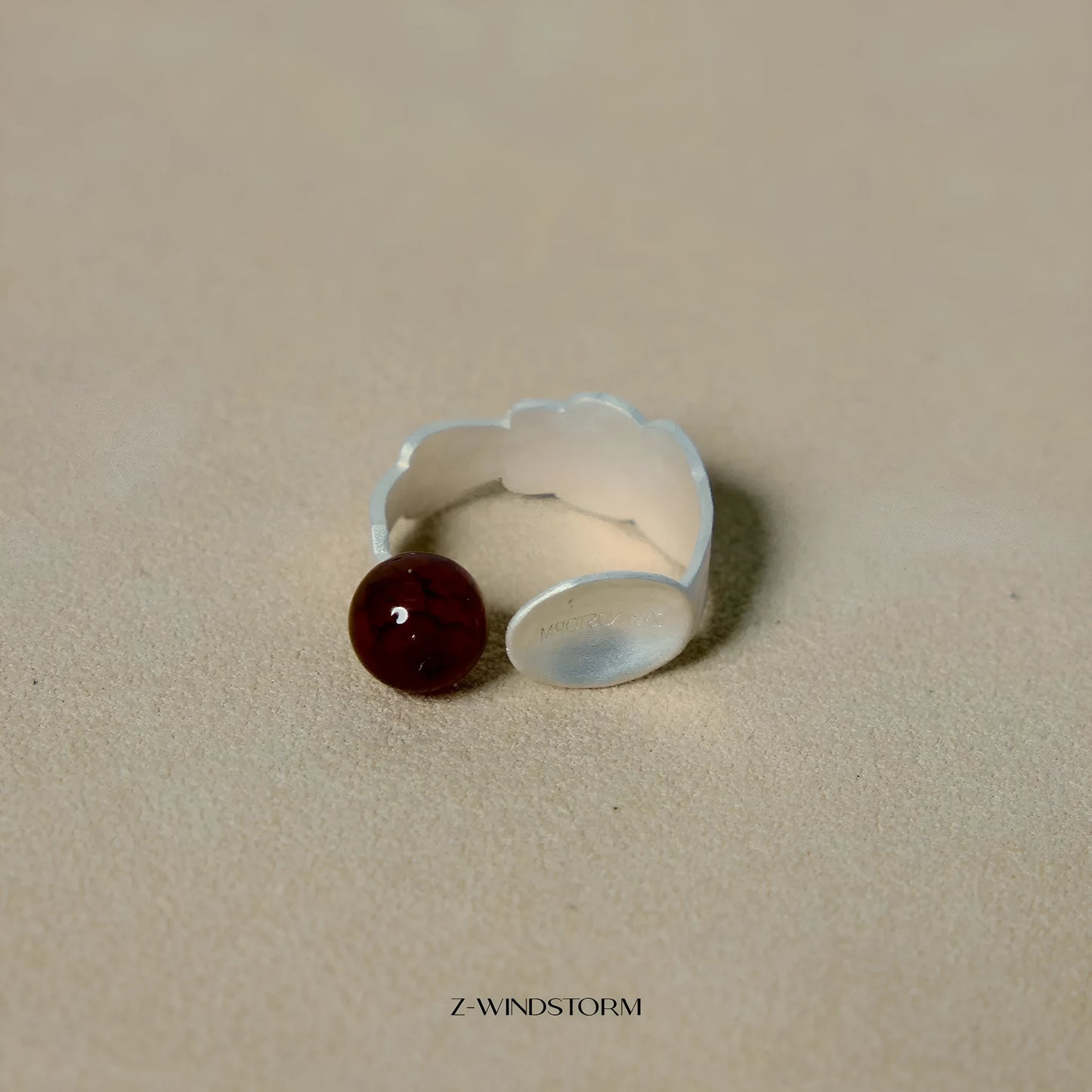 Electroplated alloy ring and bracelet with spoon and pork motifs and diamond shapes