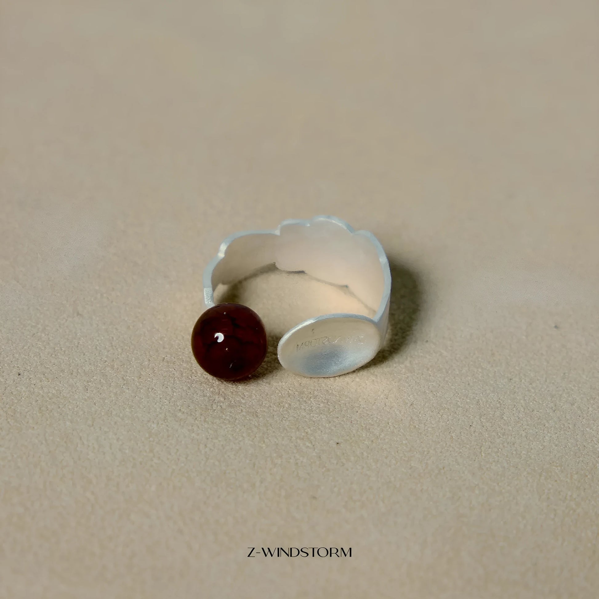 Electroplated alloy ring and bracelet with spoon and pork motifs and diamond shapes