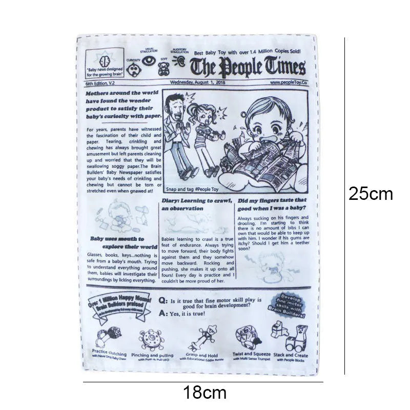 Tearproof squeaking dog toy with printed newspaper and playing card designs