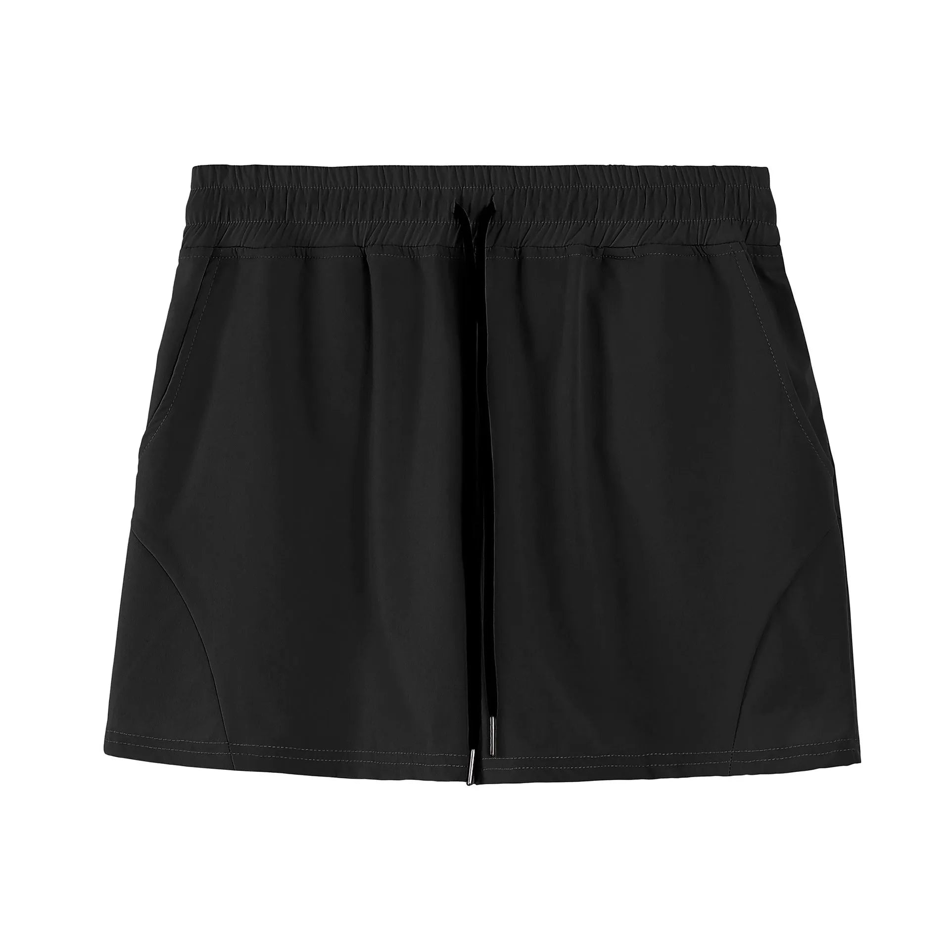 Men's grey polyester basketball shorts with elastic waistband for summer sports wear