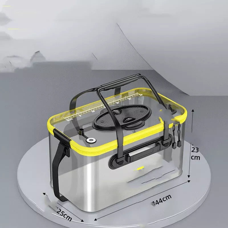 Thickened EVA Fish Protection Bucket with options for oxygen pump and multiple sizes
