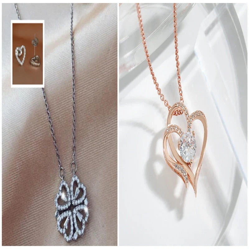 Elegant four-leaf clover necklace with magnetic and detachable design for versatile styling