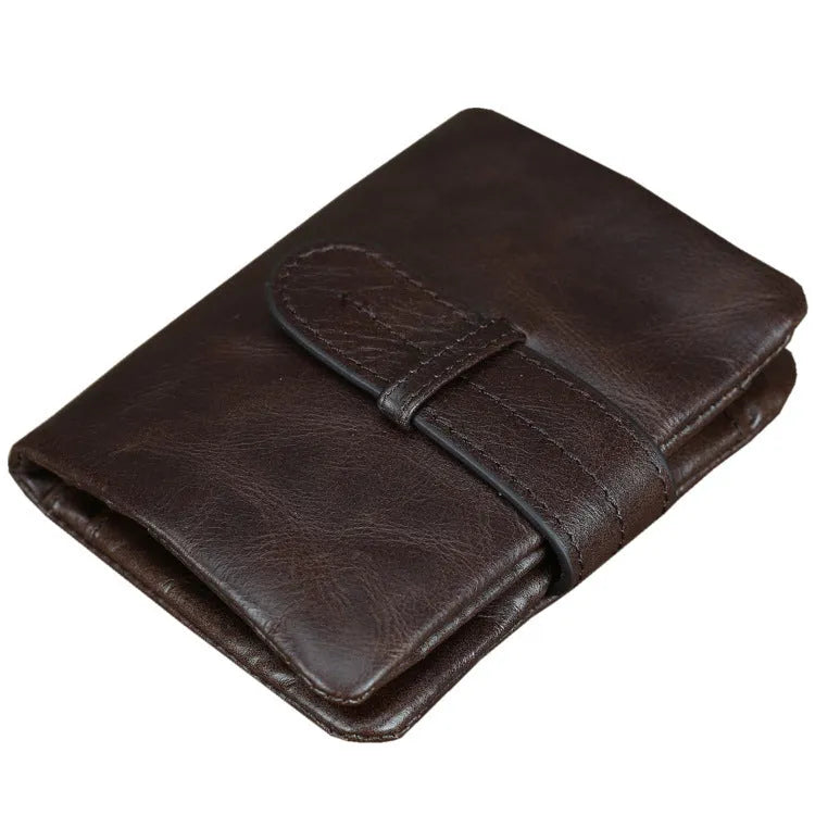 Genuine leather women's wallet with multiple card slots in brown and black colour options
