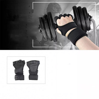 Sports half-finger gloves with non-slip silicone palm for fitness activities