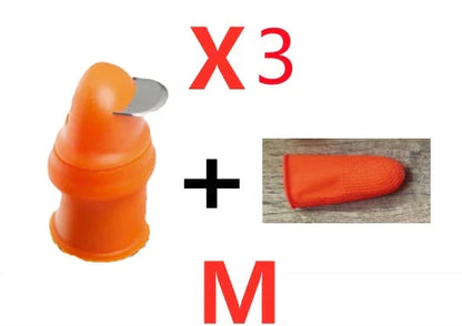 Ergonomic silicone blade protector for safe and efficient vegetable and fruit harvesting