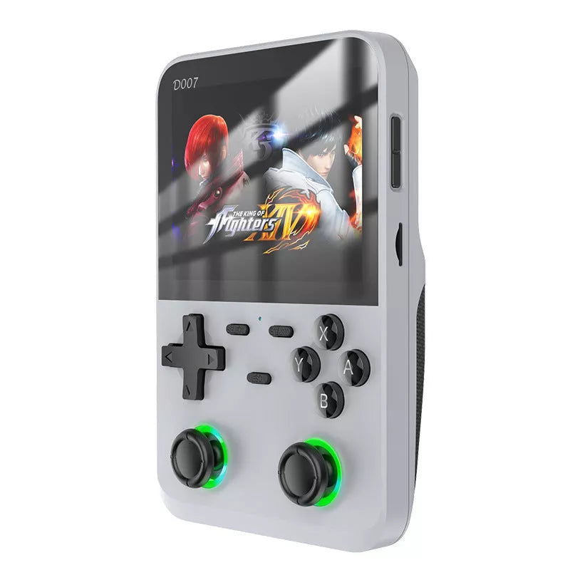 Nostalgic Retro Handheld Game Console with USB Interface in Champagne Gold, Dark Green, and Silver