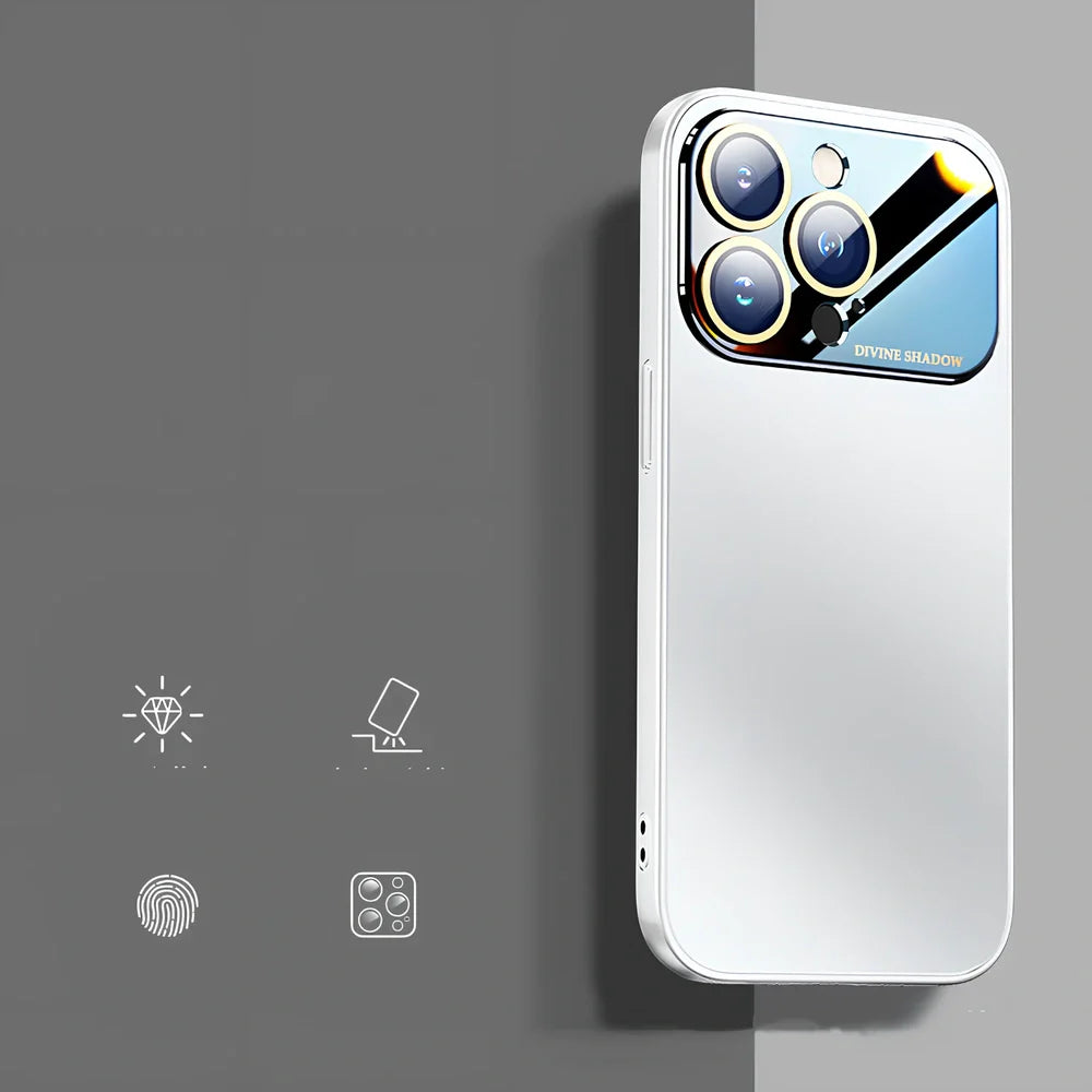 Frosted silicone iPhone case showing matte finish and shockproof design for device protection