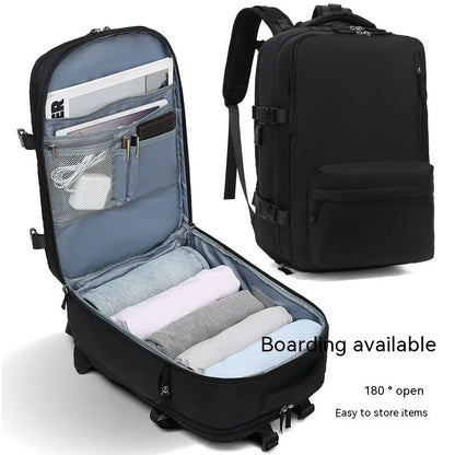 Large capacity waterproof mummy backpack in mint green colour with nylon material and 30-litre storage