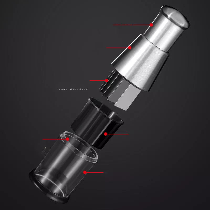 Stainless steel garlic crusher and onion chopper with food-grade plastic body