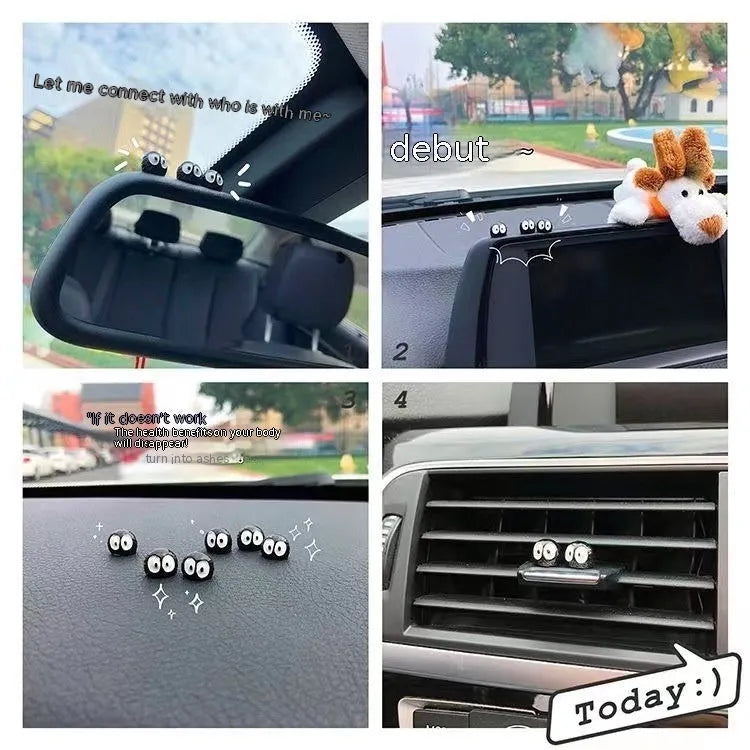 Resin cartoon briquette decorations for car interiors with traceless mounting tape