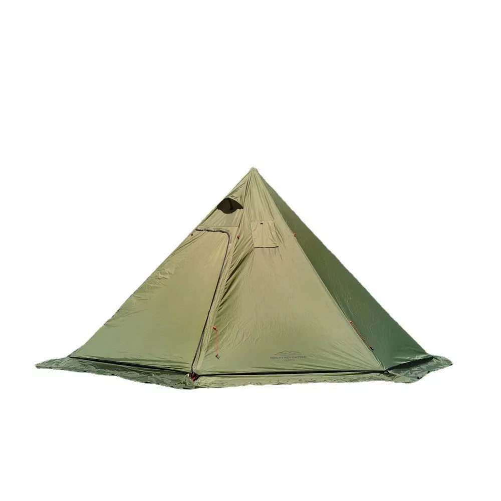 400PRO Winter Snow Skirt Camping Tent in army green, brown, and grey curtain yarn options