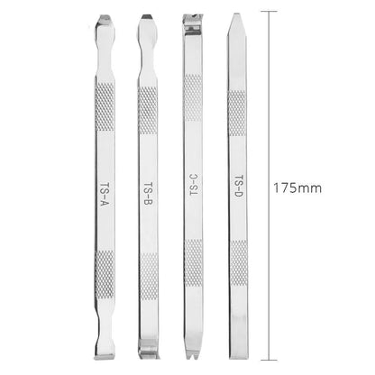 Mobile phone repair fixture with adjustable grip, silicone padding, and 360-degree rotation for rear cover removal
