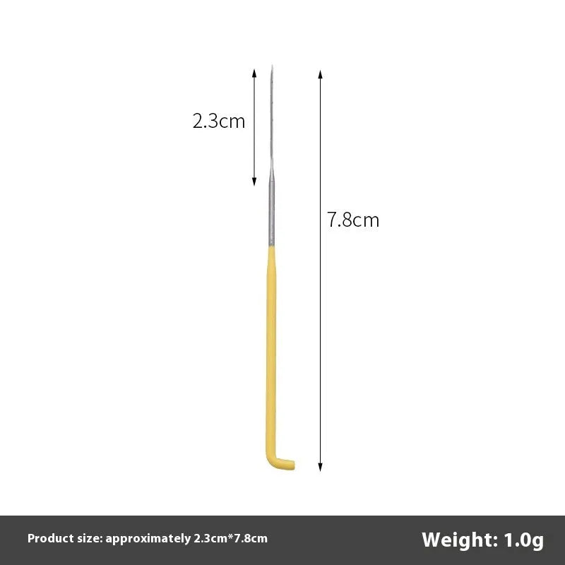 Wool felt stamp pin handicraft tool with oil-free needles in 9.0cm, 8.6cm and 7.8cm lengths and multiple needle types