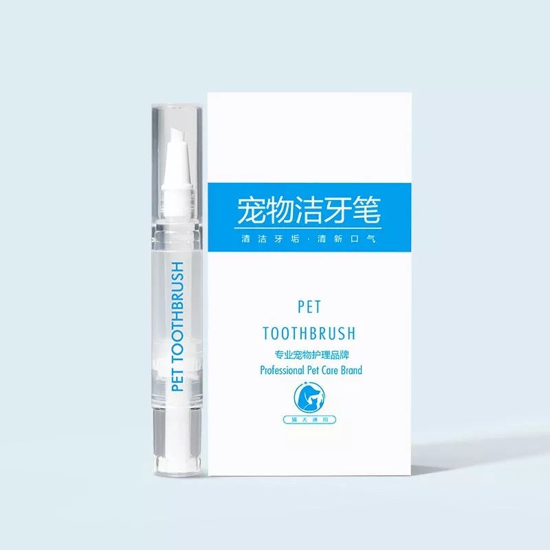 Pet Toothbrush Pen for dogs with breath freshening formula, easy-to-use dental care tool