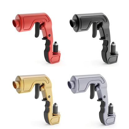Plastic champagne jet gun for bar parties in gold, black, red and silver colour options