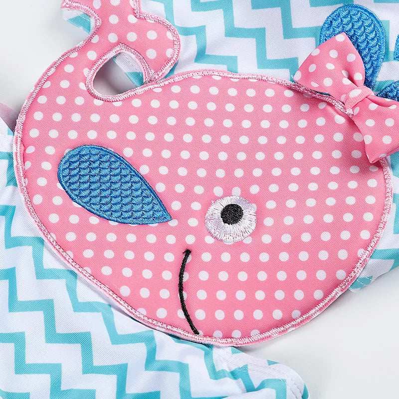 Baby girls watermelon print one-piece swimsuit for summer swimming