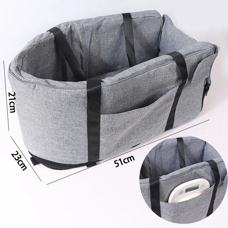 Outdoor pet kennel for car use with cloth construction and 25D sponge cushioning in multiple colour options